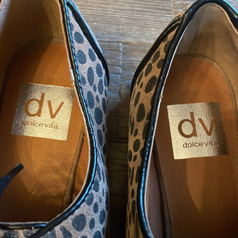 Dolce Vita Cheetah Print Suede Oxford Loafers🖤 - Picture 10 of 13